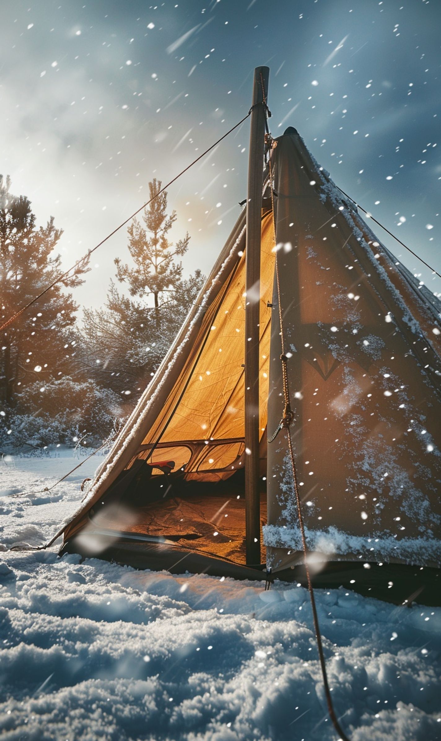 Securing Your Tent Against Winter Wind and Snow