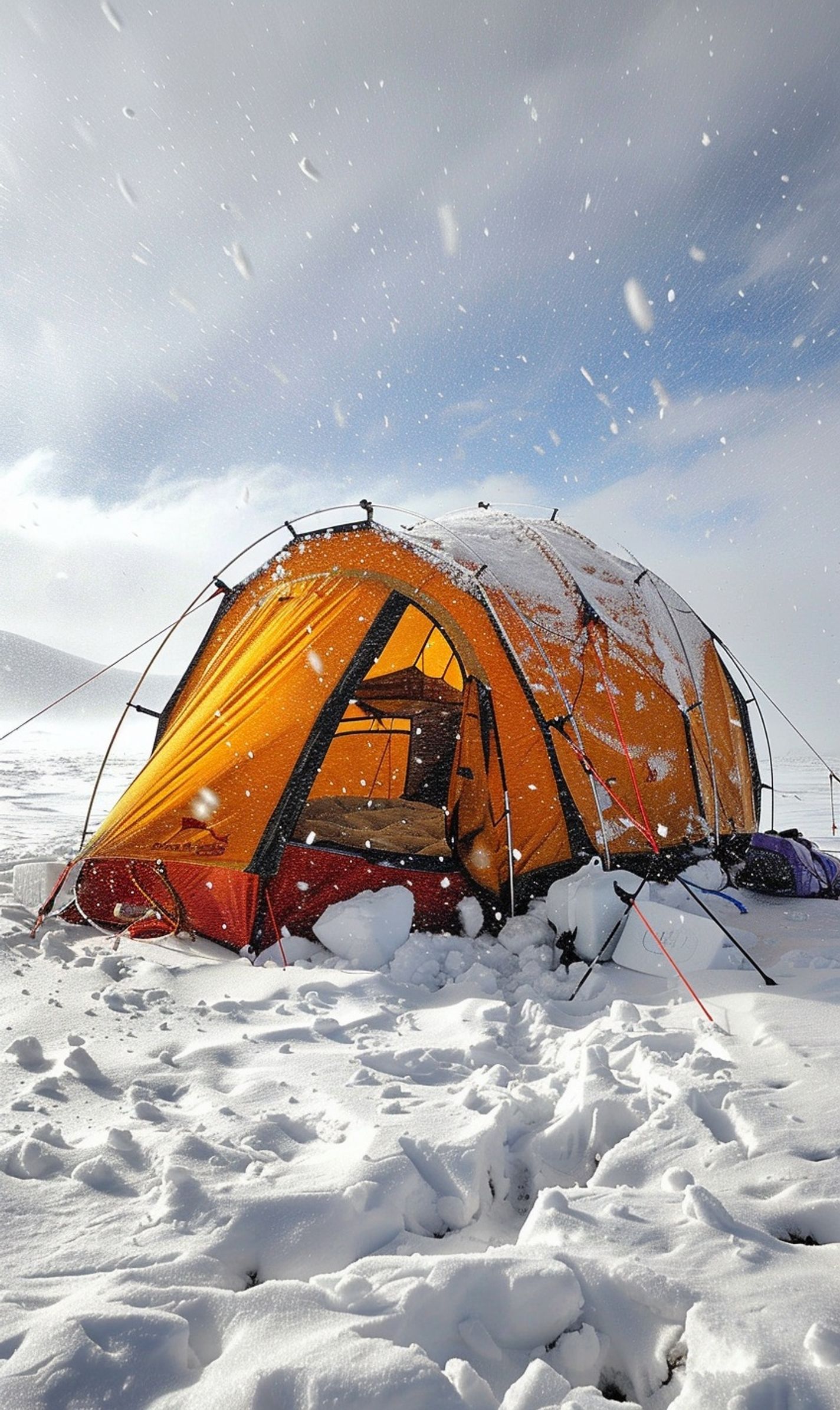 Securing Your Tent Against Winter Wind and Snow