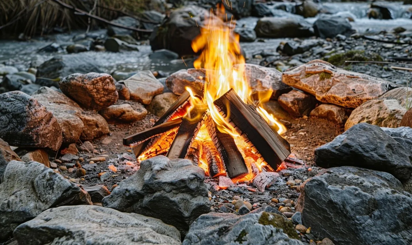 Building a Teepee Campfire for Efficient Burning