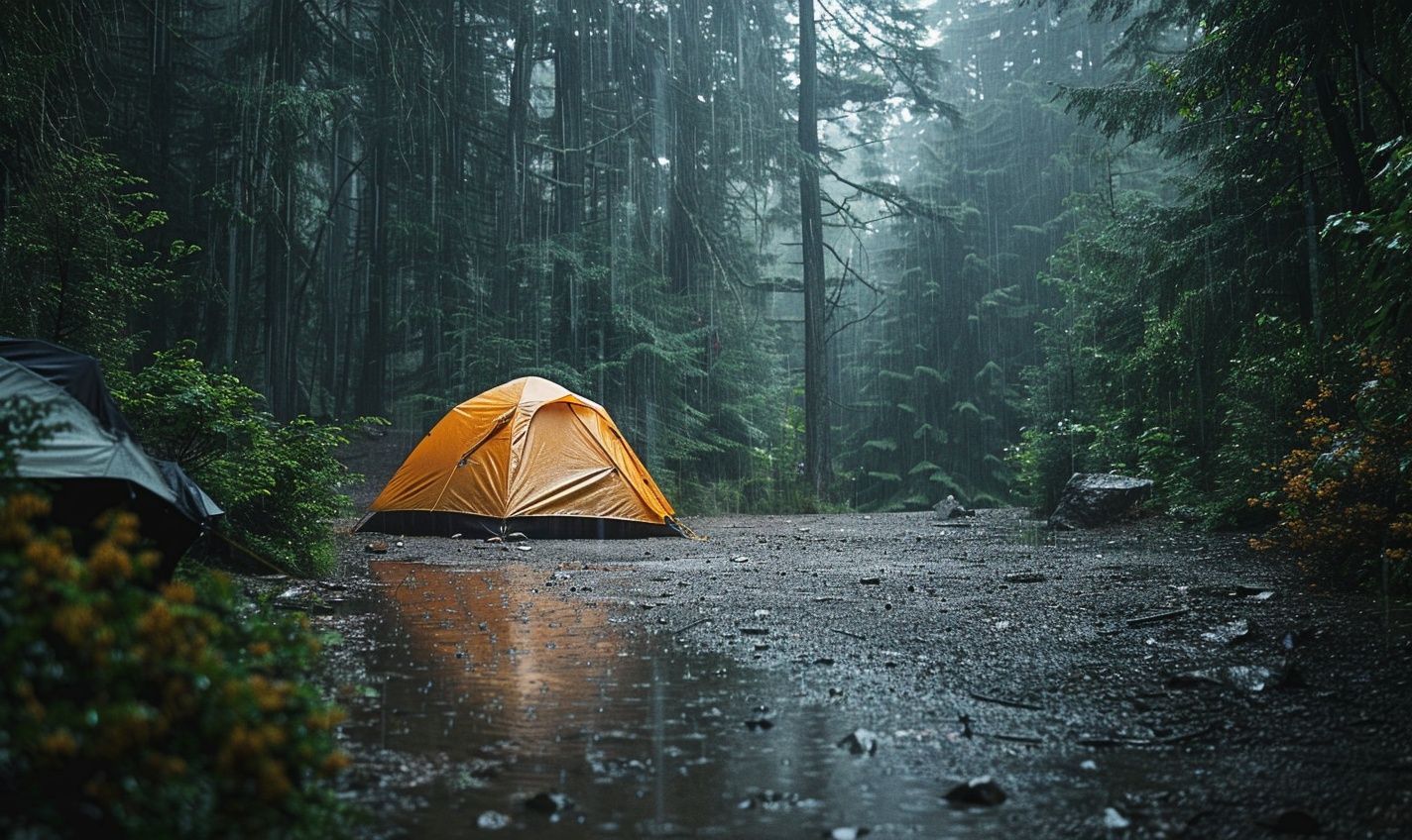 Setting Up Your Campsite in Wet Weather