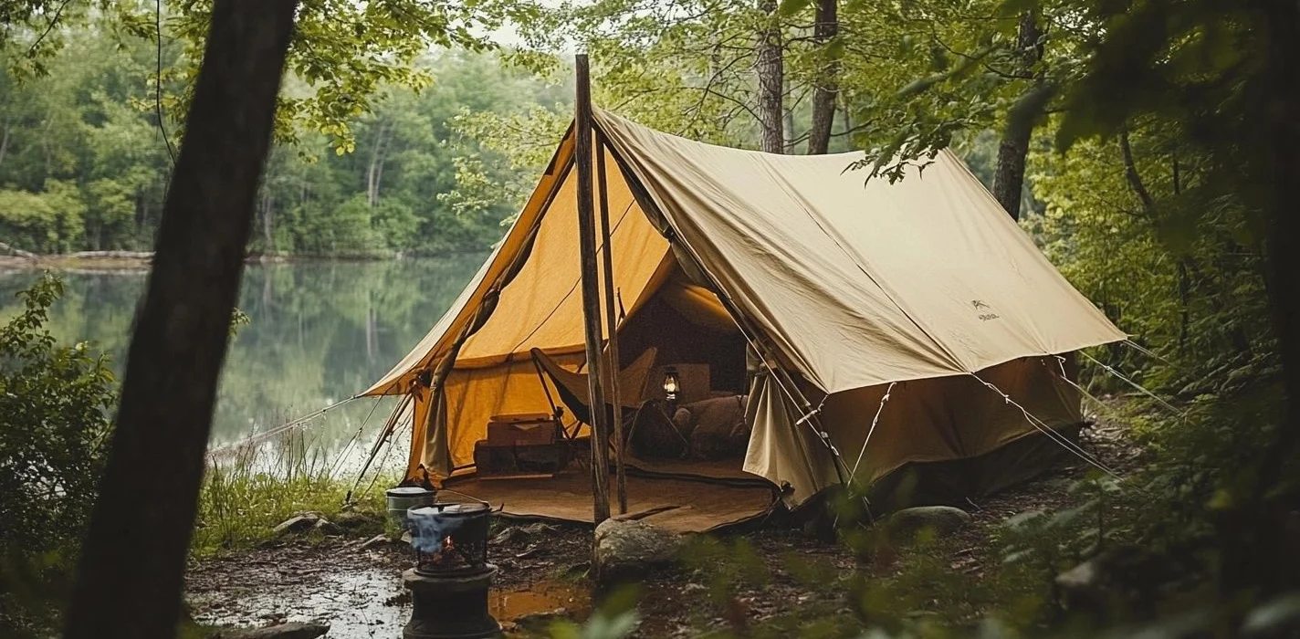 1. Upcycle Old Tarps into a Custom Tent Vestibule