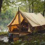 1. Upcycle Old Tarps into a Custom Tent Vestibule